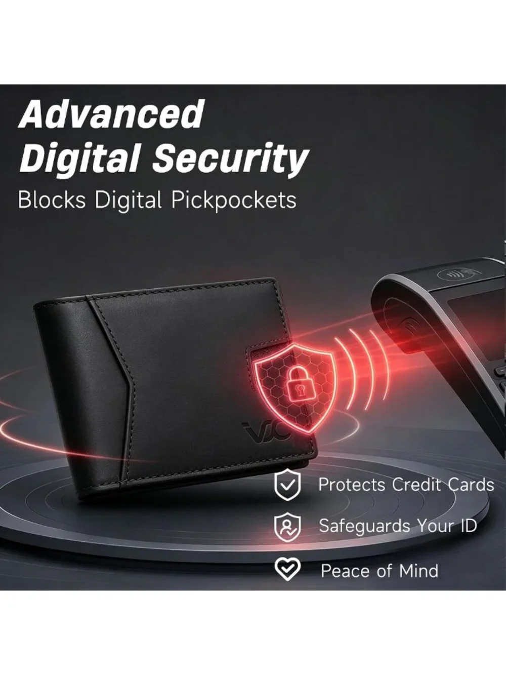 Slim Minimalist RFID Blocking Bifold Wallet for Men - Genuine Leather, ID